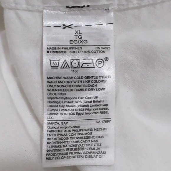 GAP Women's White Casual Button Down Shirt - Picture 7 of 10